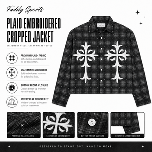 Chemise en flanelle à carreaux brodée style streetwear pour hommes et femmes, coupe oversize vintage en coton noir et gris, manches longues, style gothique décontracté - Product Image 5