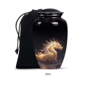 Urne funéraire Dragon de la Forêt Dusk pour cendres, pour femmes, grande urne funéraire de 10 pouces, urnes de crémation pour cendres humaines - Product Image 6
