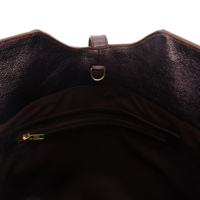 Sac fourre-tout en cuir de vachette métallisé original pour femme, grande capacité, sac à bandoulière de luxe avec pompon, OEM ODM