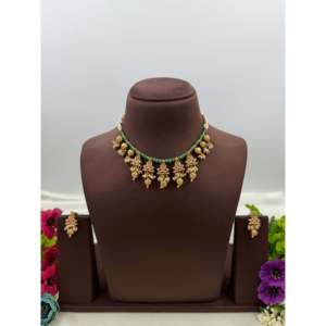 <b>Indian</b> Ethnic 24K Gold Plated Bridal <b>Necklace</b> <b>Set</b> by Jigna Chorski - Product Image 1
