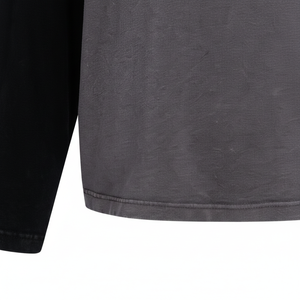 Camiseta de Manga Larga para Hombre, 100% Algodón, Estilo Falso Dos Piezas, Vintage, Lavado Ácido, Oversize, Streetwear, Hip Hop, Personalizada - Product Image 6