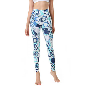 Nouvel Arrivage – Leggings Premium Femme Taille Haute en Soie de Lait Doublement Brossée 230 g/m² Respirants Anti-Bactériens à Motif Ethnique - Product Image 1