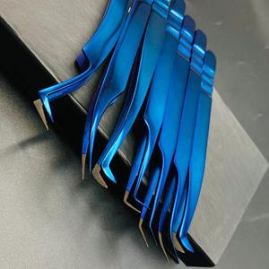 แหนบปลายแหลมสีฟ้าสำหรับต่อขนตาแบบมืออาชีพปรับแต่งได้ตามต้องการ - Product Image 1