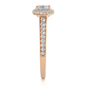 แหวนเพชรทรงกลมเจียระไนแบบ VVS ที่ได้รับการรับรองจาก IGI ตัวเรือนทองคำ 14K สีโรสโกลด์ แบบคลาสสิก ประดับเพชรเม็ดเดี่ยว สำหรับงานหมั้น - Product Image 6