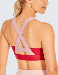 Customized Printed Seamless Comfortable Wire Free 100% Cotton Full Cup Gym Sports <b>Bra</b> Running Workout Jogging Shoulder Strap - Product Image 5