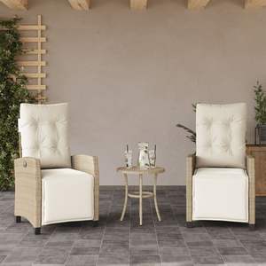 Ensemble bistrot beige crème pour jardin, couleur assortie offerte pour la décoration extérieure - Product Image 3