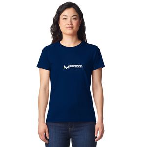 เสื้อยืดแขนสั้นผู้หญิงแบบมีน้ำหนักปานกลาง คอตตอนเนื้อนุ่ม สวมใส่สบาย ระบายอากาศได้ดี เหมาะสำหรับใส่ในชีวิตประจำวันและออกนอกบ้าน - Product Image 1