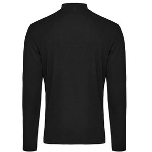 High Demanding Black Gothic Punk Mesh Splicing Long Sleeve Stand-Up Collar Dark T-<b>Shirt</b> Men Top Factory Supplies - Product Image 2