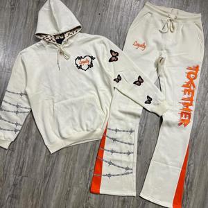 Sudadera con capucha de algodón grueso y holgado con bordado de chenilla, estilo urbano deportivo para hombre, invierno, fabricantes de ropa ODM - Product Image 6