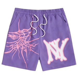 Pantalones Cortos Deportivos Casuales para Hombre, de Cintura Media con Cordón, Tejido Oxford, Transpirables, de Verano, de Alta Calidad, Poliéster/Algodón, OEM - Product Image 1