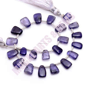 Iolite เครื่องประดับลูกปัดรูปทรงแฟนซีเรียบเนียนพลอย iolite ธรรมชาติขนาด8นิ้ว6x7.5ถึง8x11มม. ลูกปัดสำหรับทำเครื่องประดับ - Product Image 3