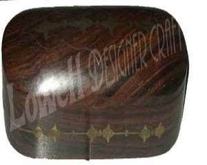 Handmade Eco-Friendly Wooden Money Box Antique Brass Inlay Vintage-Style <b>Wall</b>-Mounted Stationery <b>Case</b> for Pens Pencils Trinkets - Product Image 3