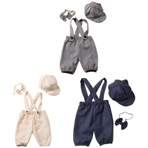 3 pezzi neonato elegante bambino <span class=keywords><strong>per</strong></span> la fotografia estiva vestito bambino piccolo uomo completo foto set di tiro - Product Image 1