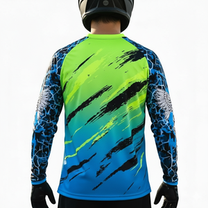 Jersey de Motocross Sublimado de Manga Larga, Diseño Personalizado, Secado Rápido, Transpirable, Antiarrugas, Invierno, Poliéster, Carreras de Motociclismo - Product Image 2
