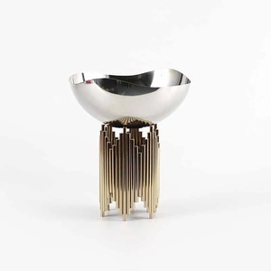 Corbeille à fruits en métal de style royal antique, décorative, avec support, pour la décoration de table à manger des hôtels - Product Image 2