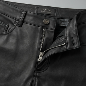<b>Men's</b> Leather <b>Pants</b> Custom Regular Fit – High Quality Breathable Canvas Fabric Fashionable Casual - Product Image 6