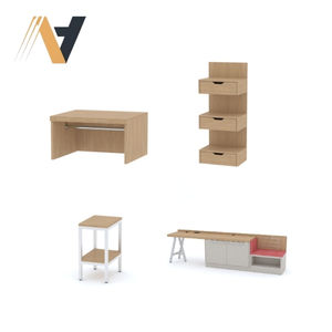 Meubles d'hôtel commerciaux - Meubles de chambre à coucher fabriqués en bois d'ingénierie et finition HPL pour les hôtels Hilton - Fabriqué au Vietnam - Product Image 2