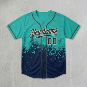Camiseta Deportiva Unisex Personalizada Sublimada para Béisbol y Sóftbol, Manga Corta, Cierre de Botones, Nombre del Equipo, Número del Jugador - Product Image 5