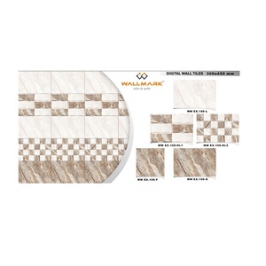 Stock 300x450mm Esmalte de colores Azulejo de mosaico de cerámica Azulejo DE ARTE Mezcla de colores Patrón de flores a rayas para decoración de paredes interiores - Product Image 5