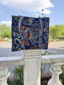 Handmade Cotton Winter Block Print Quilted Canvas Lining Fashion <b>Tote</b> <b>Bag</b> Open Zipper Large Reusable Shopping <b>Pockets</b> Wholesale - Product Image 6