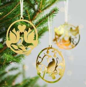 Cloche en métal, ornement suspendu pour arbre de Noël, décoration de maison pour les fêtes, accessoires festifs - Product Image 4