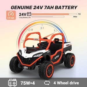 ANPABO Camión Volquete Eléctrico de 2 Plazas, 24V, 4x75W, Velocidad Máxima 5 Mph, Coche Eléctrico para Niños con Plataforma Volcadora Eléctrica, Pala y Música, para Edades de 3 a 8 Años - Product Image 3