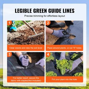 Heavy Duty Garden <b>Netting</b>-3*100FT Landscape <b>Fabric</b> for Weed Control Woven PP Driveway Geotextile Garden Weed Barrier <b>Fabric</b> - Product Image 5