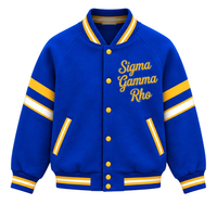 Blouson Bomber Zippé Personnalisé Sigma Gamma Rho pour Femmes – Veste Décontractée et Tendance pour Sororité Grecque – Vêtement d'Extérieur Stylé Streetwear – Vente en Gros