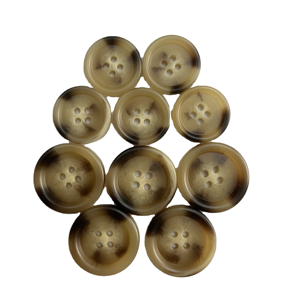 Boutons en corne naturelle personnalisés de haute qualité à 4 trous pour chemises, costumes et manteaux pour hommes – Vente en gros - Product Image 2