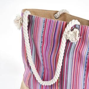 Bolsa de Yute con Estampado Geométrico Natural, Ecológica y Reutilizable, Ideal para Tiendas de Artesanía y Boutiques - Product Image 4