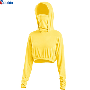 Crop Top Fishing <b>Hoodie</b> <b>Fleece</b> Quick Dry Front Logo Custom Made High Quality Sexy Beach Wear Summer Streetwear - Product Image 1
