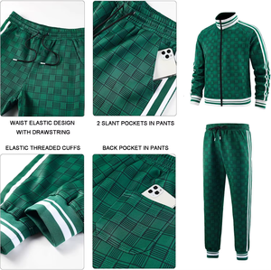 Unisex White Green <b>Track</b> <b>Jacket</b> Full Sleeve Zipper Fly Side Pockets Breathable Sporty Design Autumn Wear Adult Regular Fit - Product Image 4