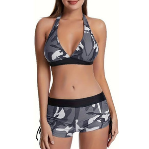 Nouvelle Arrivée 2026 – Robe de bain sexy et respirante pour femme, 2 pièces, au-dessus du genou, à manches courtes, avec logo frontal - Product Image 1