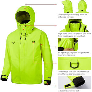 Chaquetas de Pesca Impermeables Valor Personalizadas de Fábrica para Hombre y Mujer, Chaqueta de Lluvia Transpirable y Resistente al Viento - Product Image 6