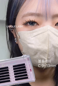 UNIQUE LASH Coréen Lash Artist Pick Fait À La Main 0.07mm Noir Mat Russe Mega Volume Faux Cils Parfait Fanning PBT - Product Image 4