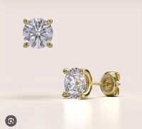 Boucles d'oreilles créoles torsadées en diamant, boucles d'oreilles rondes en or 9 carats avec diamants, boucles d'oreilles de mariage et clous d'oreilles