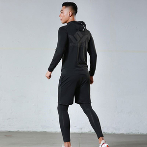 Conjunto de Camiseta Deportiva de Compresión de Secado Rápido para Hombre, Sudadera de Manga Larga, Camiseta de Manga Corta, Pantalones Cortos, Leggings, Ropa Deportiva de Alto Rendimiento - Product Image 6