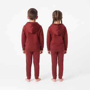 Conjunto deportivo de dos piezas para niños, sudadera con capucha y pantalones deportivos con cremallera, ropa deportiva con logo personalizado, chándal para niños - Product Image 6