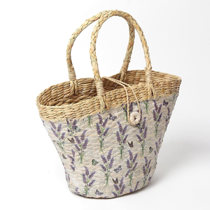 Handcrafted <b>Jute</b> Picnic <b>Basket</b> with Handles Natural Woven Storage <b>Basket</b> for Outdoor Picnics Beach Trips Grocery Shopping Home - Product Image 4