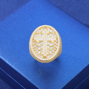 แหวนเงินแท้ 18k ประดับเพชรทรงเหลี่ยมเจียระไนแบบ Brilliant Cut รูปสัญลักษณ์ดอลลาร์ สไตล์ฮิปฮอป สำหรับผู้ชาย แฟชั่นสตรีทแวร์ ประดับเพชรแบบ Ice Pinky Band ได้รับการรับรองจาก IGI - Product Image 4