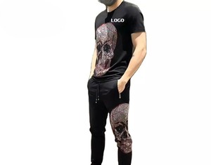 Lightweight Design High Quality Men Rhinestone Tracksuit Premium Style Classic Look Durable Slim Fit Men Rhinestone Tracksuit - Product Image 6