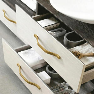 Poignée de meuble de luxe en alliage de zinc rainurée, brossée, moderne et minimaliste, écologique, pour chambre, salon, cuisine - Product Image 5