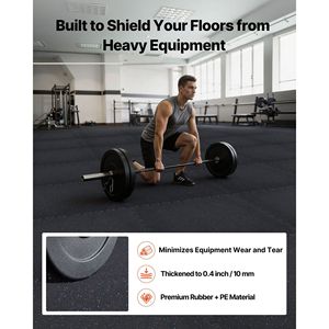 Set di 24 Tappetini Puzzle in Schiuma EVA ad Alta Densità 24 X 24 X 0,4 cm, Pavimentazione Protettiva Interconnessa in Gomma Morbida per Fitness - Product Image 2