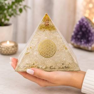 Prix d'usine, grande taille, pyramide d'orgone en quartz clair de 5 pouces, cristal naturel, énergie de guérison, protection, Feng Shui, décoration intérieure - Product Image 3