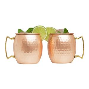 Mug à Moscow Mule en cuivre martelé, tasse à bière classique pour cocktails et fêtes - Product Image 6