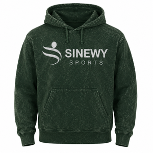 Sweat-shirt à capuche en molleton pour homme SINEWY SPORTS avec logo personnalisé, coupe classique, en coton, décontracté, pour l'automne, avec poche à lettres - Product Image 2