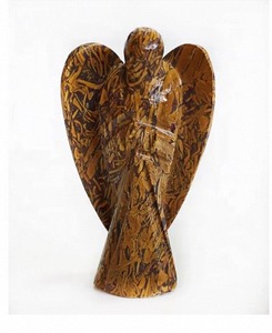 Venta al por mayor Mariam Jasper Gemstone 1 "figurita de ángel tallada Feng Shui estatua de cristal curativo para la decoración de la oficina en casa - Product Image 2