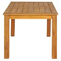 Table de salle à manger extérieure extensible et durable en teck recyclé, moderne et luxueuse, rectangulaire, imperméable, 180x90cm, écologique