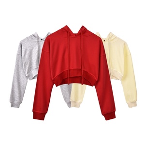 Sweat à capuche pour femme, sweat-shirt design personnalisé de haute qualité, haut court - Product Image 3