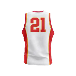 Maillot de basket-ball respirant à transfert thermique personnalisé, sans manches, unisexe, adulte, disponible pour toutes les équipes - Product Image 4